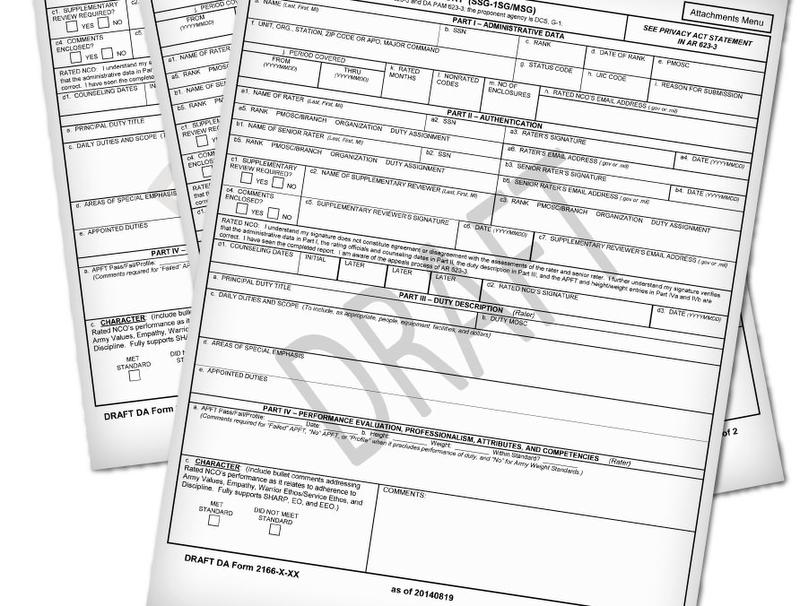 view the armys tough new ncoer army oer form