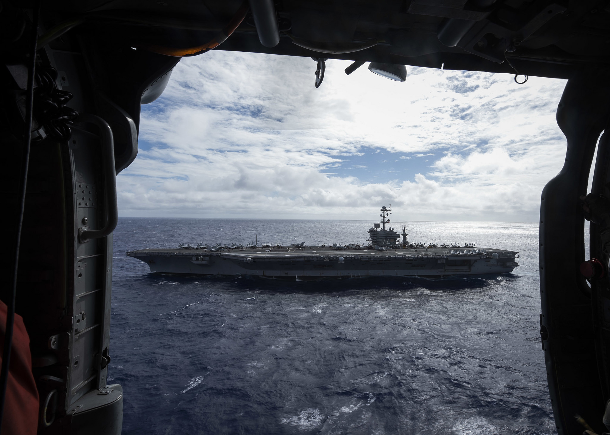 The Nimitz-class aircraft carrier USS John C. Stennis (CVN 74) transits the Pacific Ocean on Nov. 9, 2018. (MC3 Connor D. Loessin/Navy)