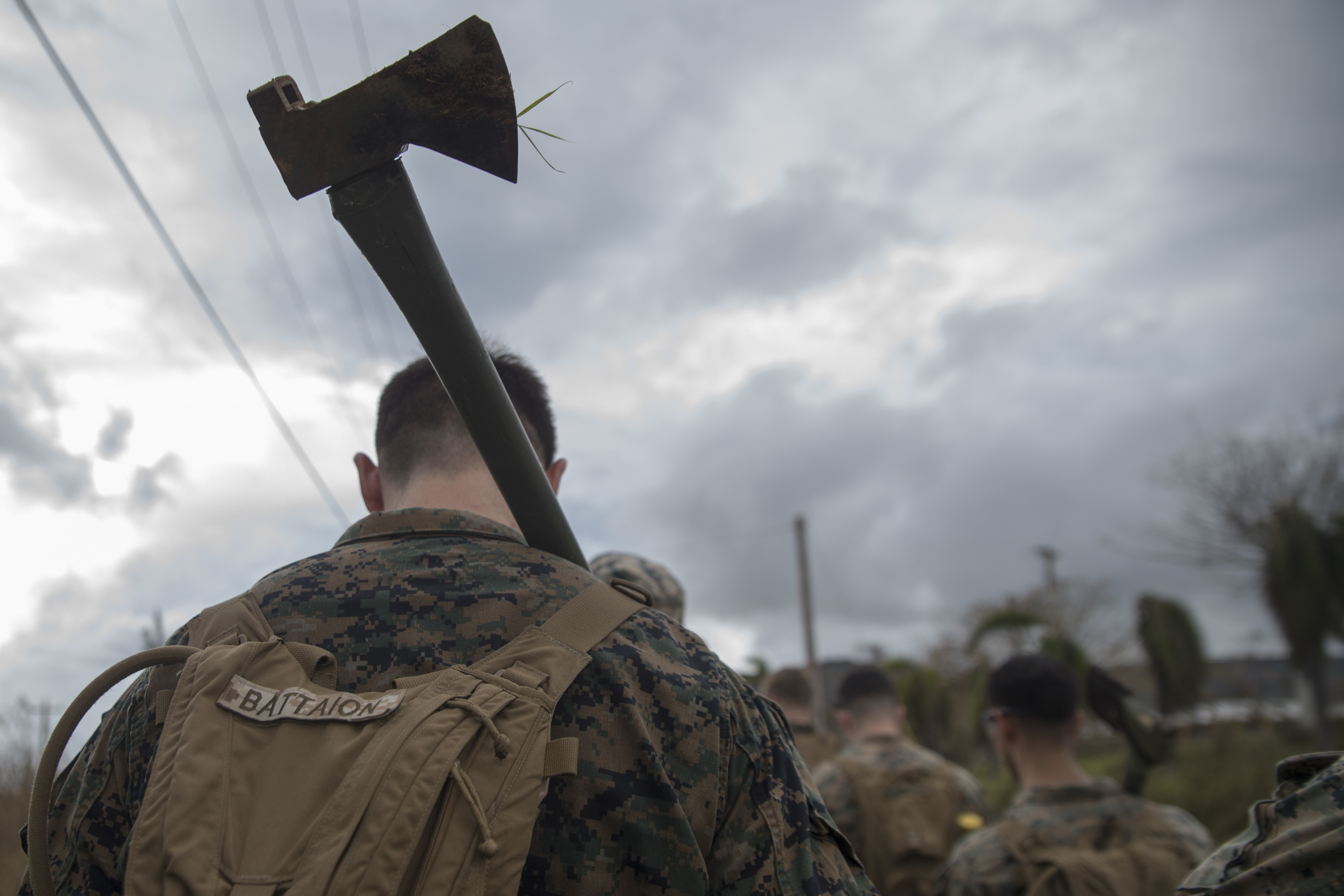 Overshadowed by Florence, Navy and Marines race to save typhoon-ravaged Rota