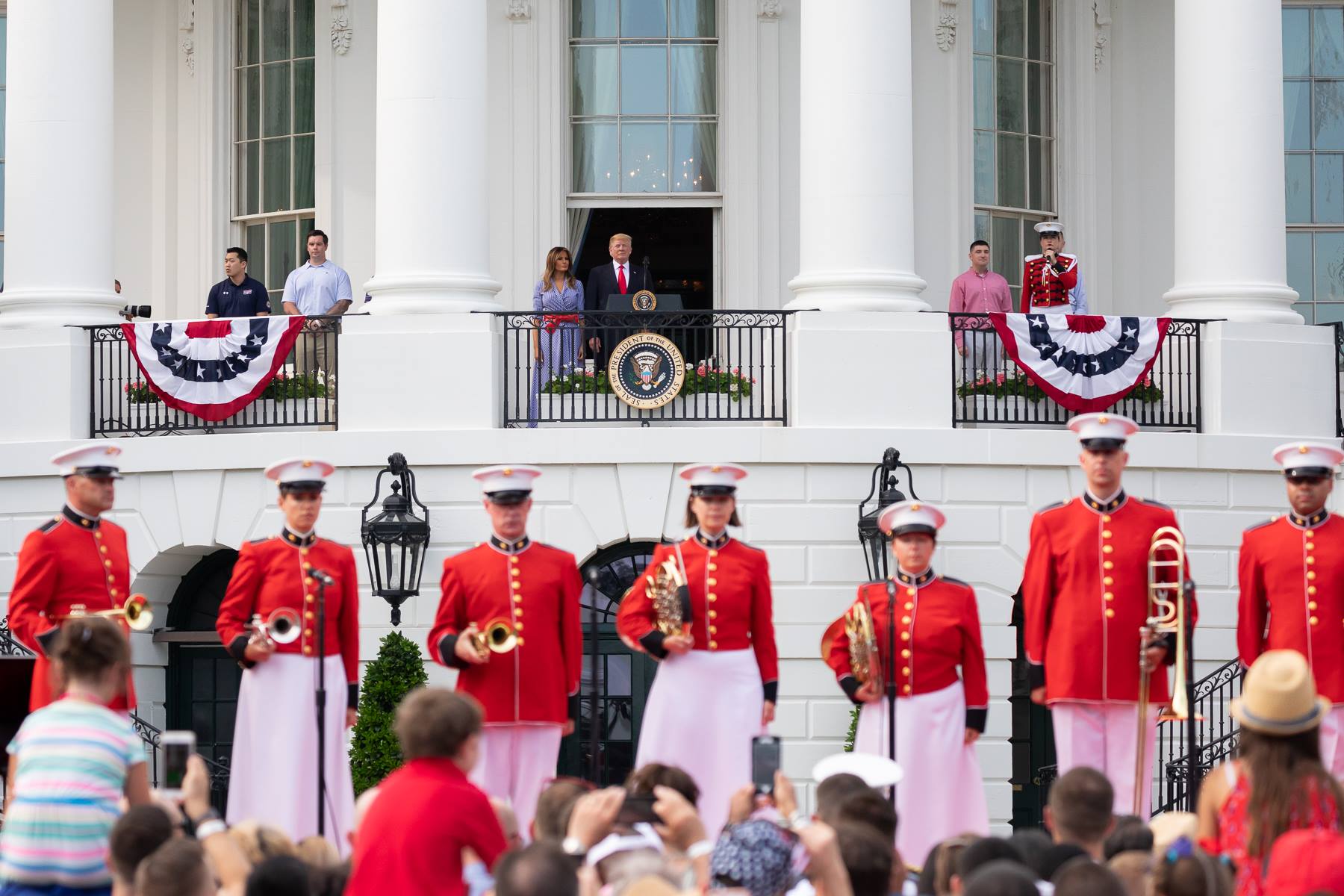 President Donald J. Trump and First Lady Melania Trump participate in a Fourth of July picnic with military families at the White House | July 4, 2018 (Official White House Photo/Andrea Hanks)