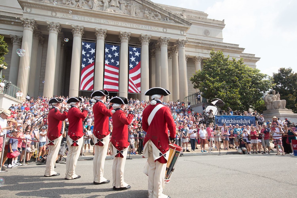 Performers at the July 4 at the National Archives 2018 celebration. (U.S. National Archives)