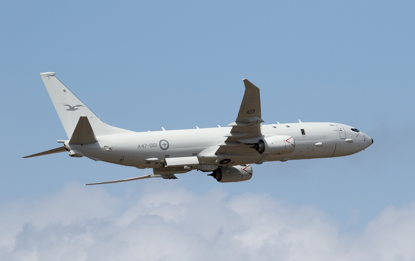 This Royal Australian Air Force P-8A Poseidon multimission aircraft was manufactured by Boeing. Australia has signed for 12 P-8As, which are being delivered, and has expressed a requirement for three more aircraft. (Mike Yeo/Staff)