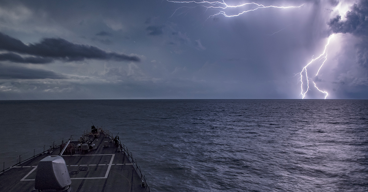 The Arleigh Burke-class guided-missile destroyer USS Carney (DDG 64) transits the Black Sea, Aug. 22, 2018. Carney, forward-deployed to Rota, Spain, is on its fifth patrol in the U.S. 6th Fleet area of operations in support of regional allies and partners as well as U.S. national security interests in Europe and Africa. (MC1 Ryan U. Kledzik/Navy)