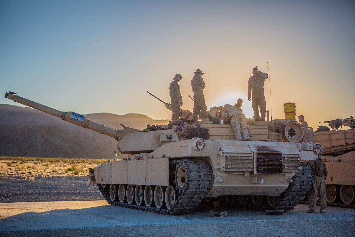 Marines prepare to conduct their battle sight zero at Range 500 during Integrated Training Exercise 4-19 at Marine Corps Air Ground Combat Center, Twentynine Palms, Calif., June 9, 2019. (Lance Cpl. Preston L. Morris/Marine Corps)