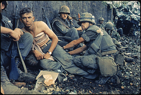Navy Hospital Corpsman D.R. Howe treats the wounds of Pfc. D.A. Crum, with H Company, 2nd Battalion, 5th Marines, during Operation Hue City on Feb. 6, 1968. U.S. and South Vietnam forces lost hundreds of troops and inflicted thousands of casualties on the North Vietnamese in a house-to-house battle lasting more than a month. One lessons-learned report on the fighting ended with this warning: “Based upon our experiences during Operation Hue City, expect the unexpected, expect chaos, and plan for all possibilities.” (National Archives/Office of the Secretary of Defense)