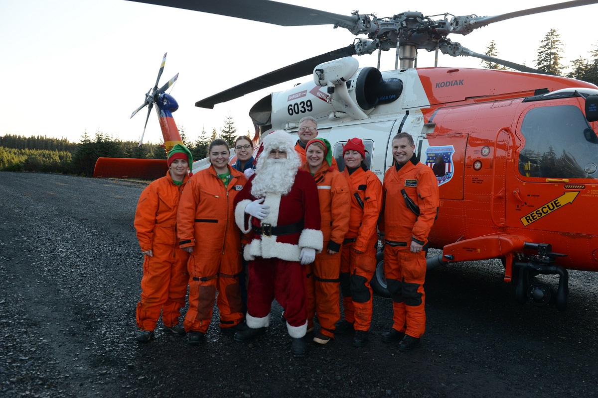 Santa Claus, his elves and the