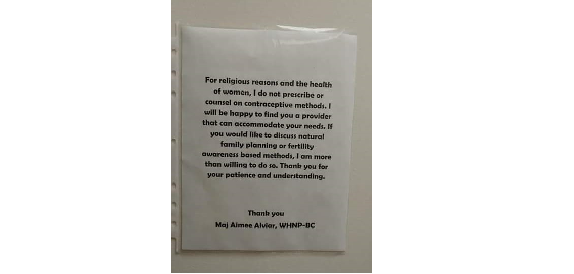 Air Force nurse refused to provide contraception to patients on religious grounds