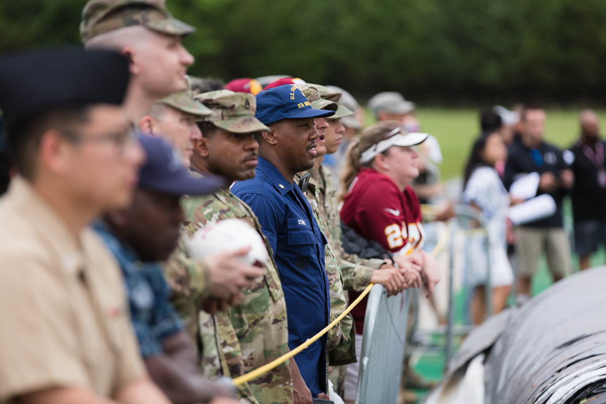 Washington Redskins salute the military